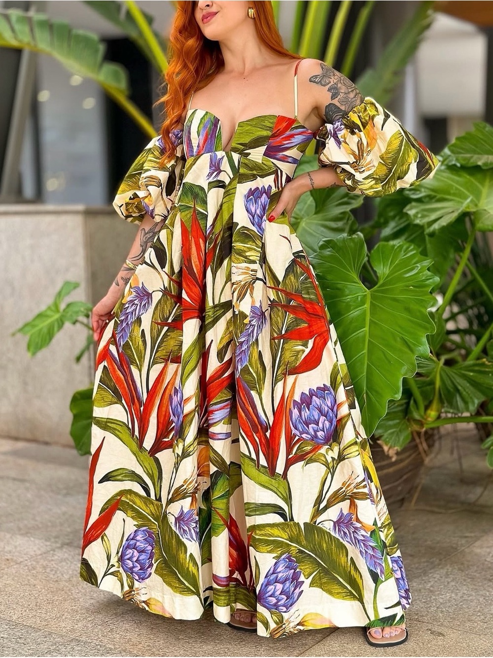 FARM Rio Florarte Long Dress Size S